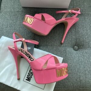 Moschino Logo Sole Platform Sandal (Women) 9US / 39EU